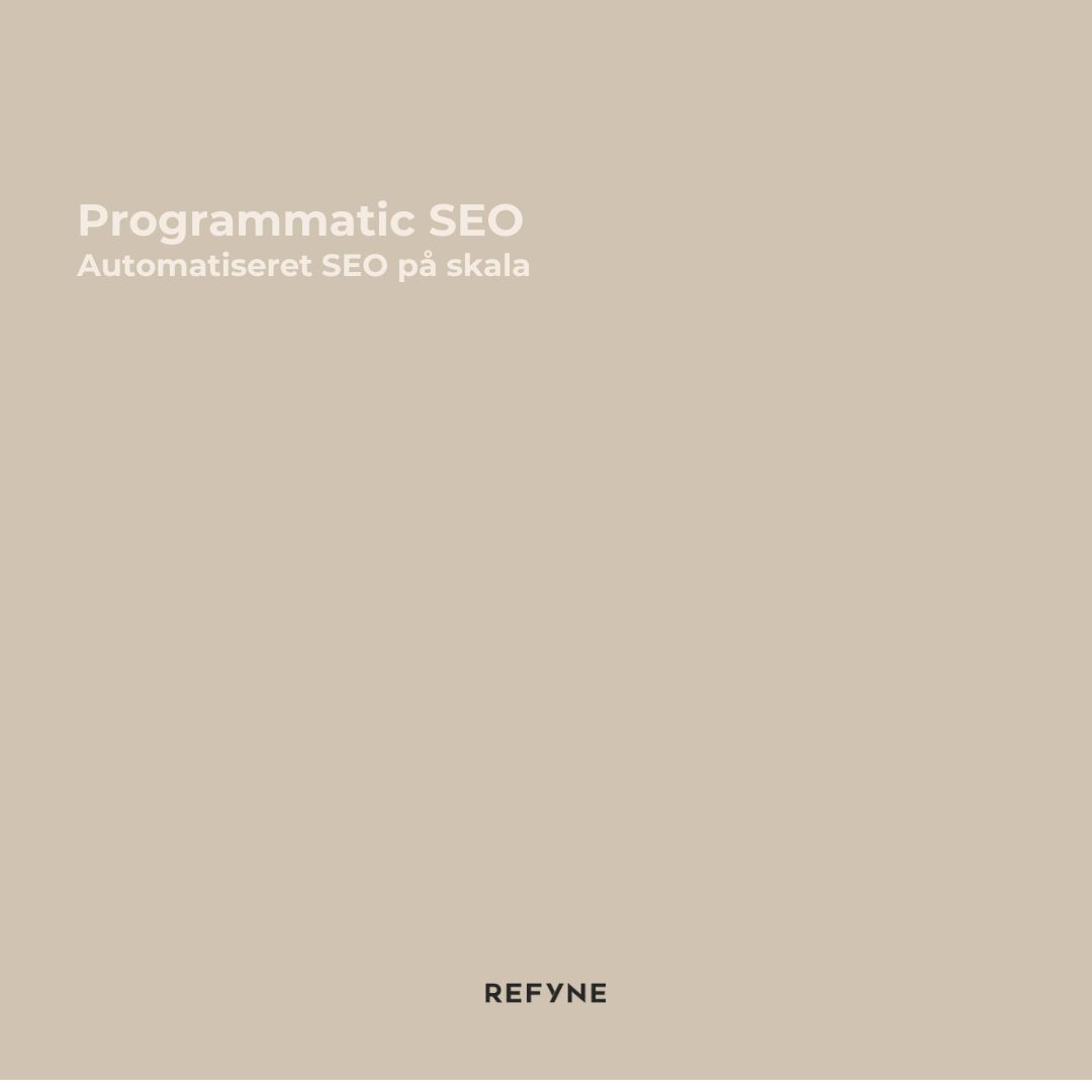 Programmatic SEO